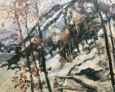 Walchensee with Herzogstand in Snow by Lovis Corinth
